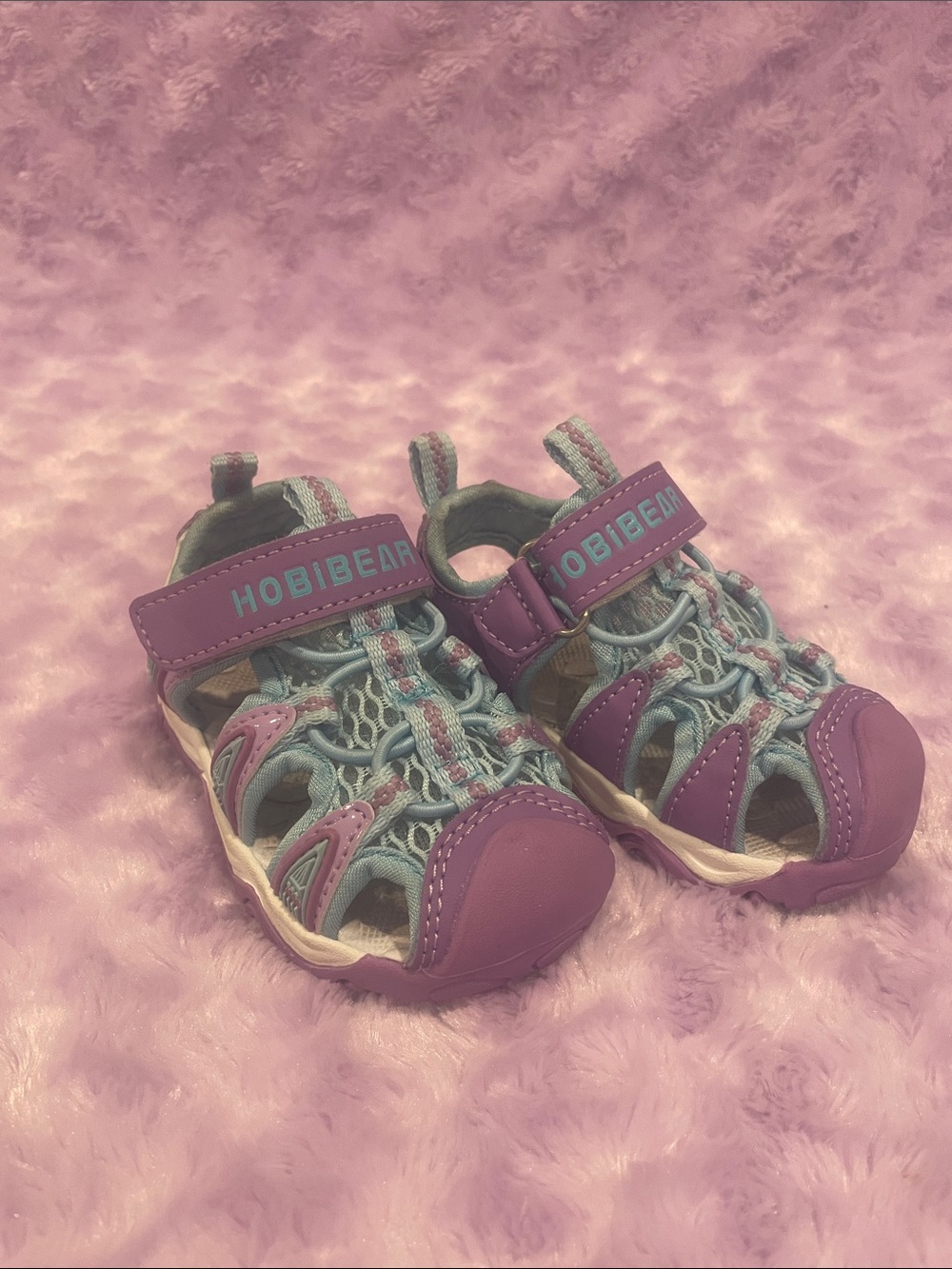 Hobibear Kids Purple & Light Blue Closed-Toe Sandals